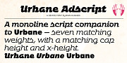 Urbane Adscript, a Script Font by Device (Thumbnail 2 of 7)