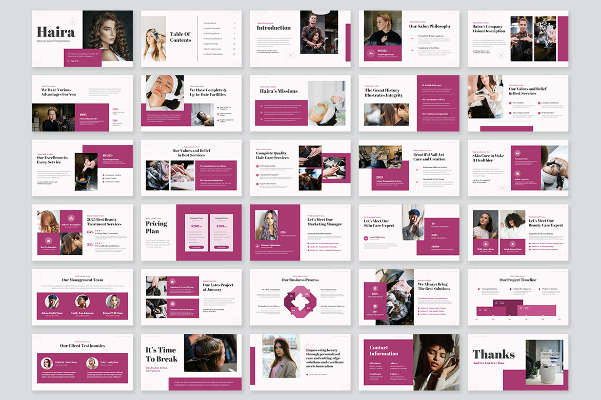 Haira Beauty Salon Powerpoint, a Presentation Template by kerismaker (Photo 8 of 10)