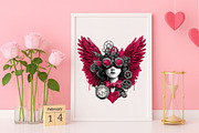 Steampunk Valentine's Clipart Bundle, an Illustration by Canvas Craft (Thumbnail 6 of 6)