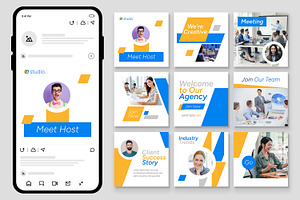 Corporate Social Media Post Template, an UI Kit Template by CreativeShaper