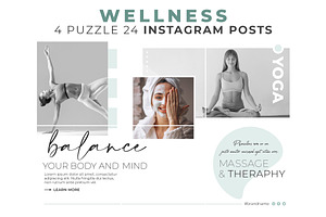 Instagram Puzzle Templates Wellness