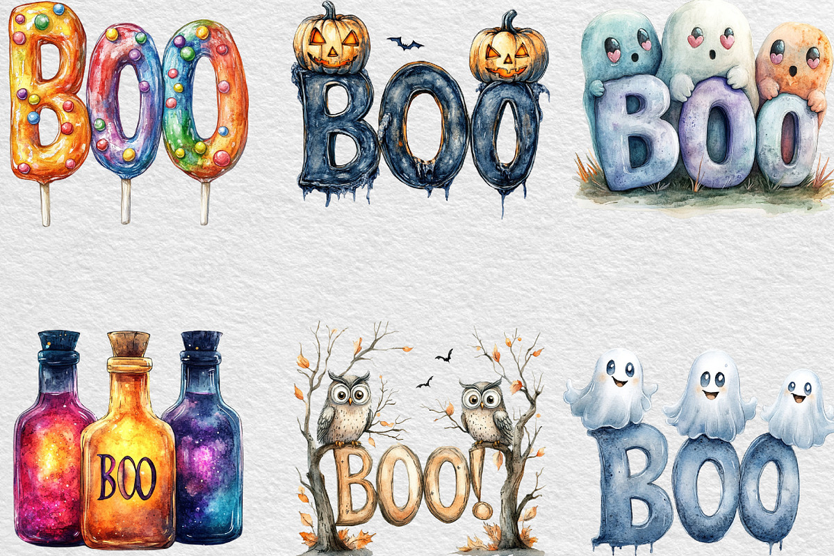 Cute Boo Halloween Sublimation, an Illustration by Black Bird Studio (Photo 2 of 4)