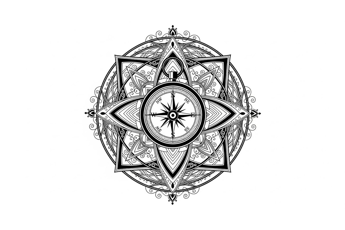 Ornamental Compass Rose SVG Bundle, an Illustration by Gaye Art (Photo 31 of 31)