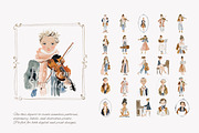 romantic classical musicians clipart, a Decorative Illustration by Patishop Art (Thumbnail 6 of 11)