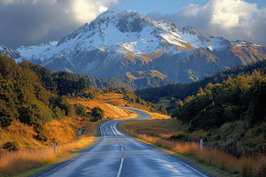 Scenic winding road leading to majes, a Photo by Tanuart