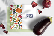 Vegetables background templates set, a Food Illustration by Good Studio (Thumbnail 4 of 6)