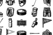 Vintage Ice Hockey Equipment Set, an Object Graphic by RT Studio (Thumbnail 3 of 5)
