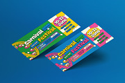 Blue Green Quirky Illustration Carn, a Card Template by graphicook (Thumbnail 1 of 3)