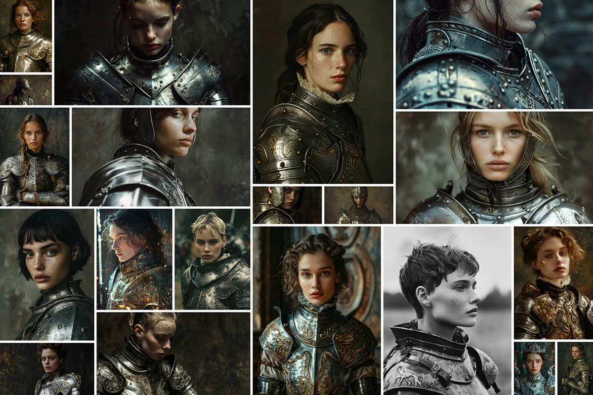 84 women knights in armor, a Person Photo by Handmadefont (Photo 2 of 13)