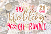BIG WEDDING BUNDLE, a Texture Illustration by burlapandlace (Thumbnail 1 of 22)