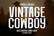 Vintage Cowboy - Bold Vintage Font, a Sans Serif Font by Pian45 Studio (Thumbnail 1 of 9)