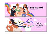 Pride Month banners with LGBT people, a Person Illustration by Good Studio (Thumbnail 3 of 6)