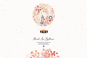 Air Balloons - Watercolor Clipart