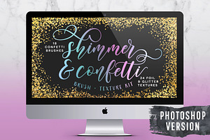 Confetti Brushes & Foil Textures