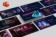 Neon Night Powerpoint Template, a Presentation Template by GearShift (Thumbnail 1 of 8)