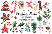 Watercolor  Christmas collection, an Illustration by martynmarin (Thumbnail 1 of 7)