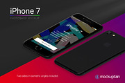 Iphone 7 Mockup Isometric Black, an iPhone Mockup by mockuptain (Thumbnail 6 of 7)