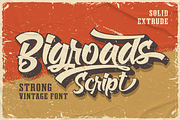 Bigroads Script - Retro Font, a Script Font by figuree studio (Thumbnail 1 of 10)