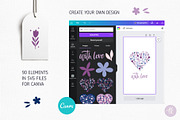 Floral Hearts Vector Clipart Set, an Object Graphic by Alena Koval (Thumbnail 10 of 12)