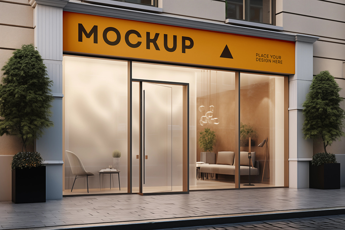Shop Facade Mockup Generated with AI, an Advertising Mockup by dpi (Photo 5 of 13)