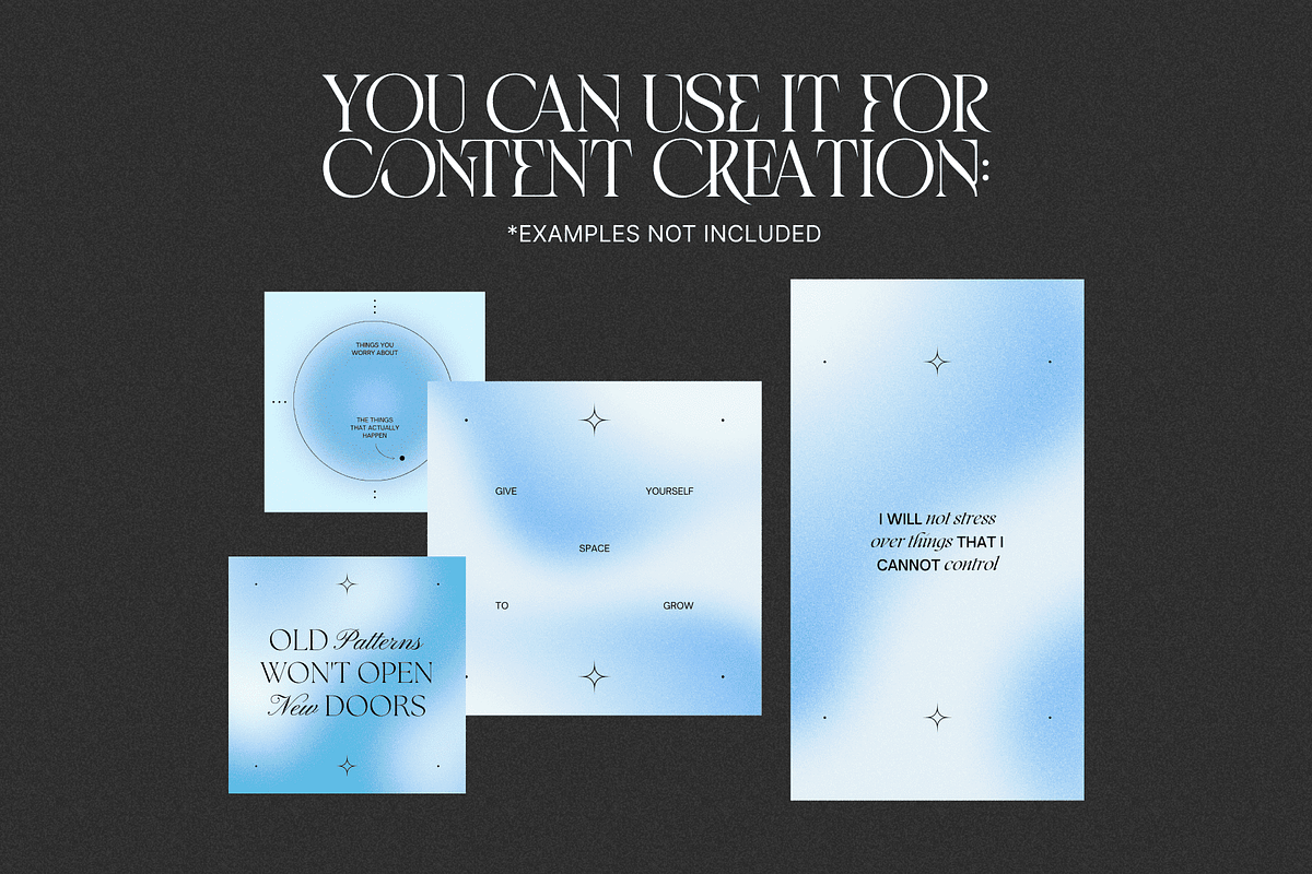 Blue Aura Gradient Backgrounds, a Texture Graphic by Studio K (Photo 2 of 8)