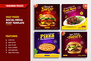 Fast Food Instagram Post Template, a Social Media Template by Yunus Ahmad (Thumbnail 1 of 5)