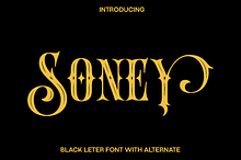 Soney - Blackletter with Alternate