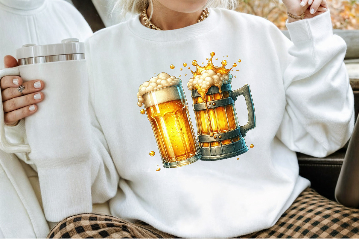 Vintage Summer Beer Clipart, an Illustration by Sublimation Artist (Photo 5 of 6)