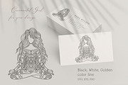 58 items. Meditation Girl set, a Decorative Illustration by anvinoart (Thumbnail 8 of 12)