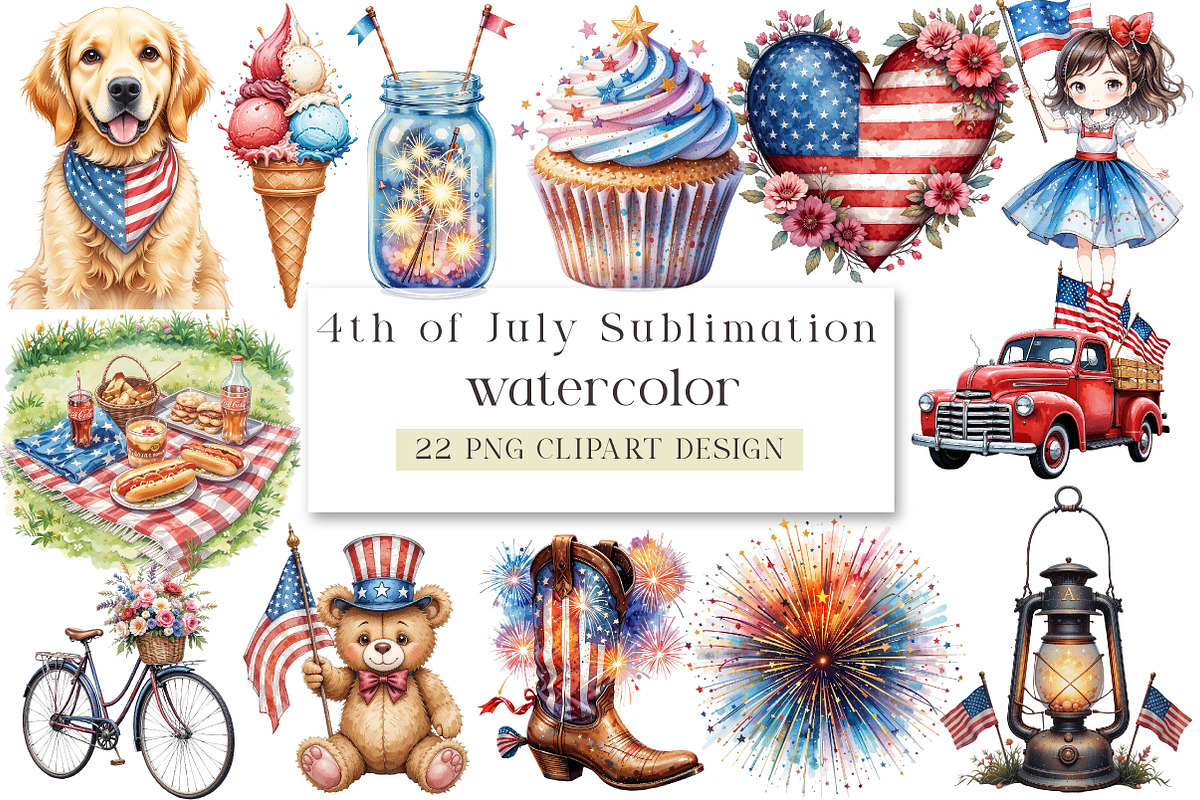 4th of July Sublimation, an Illustration by DreamArtGraphic (Photo 1 of 4)