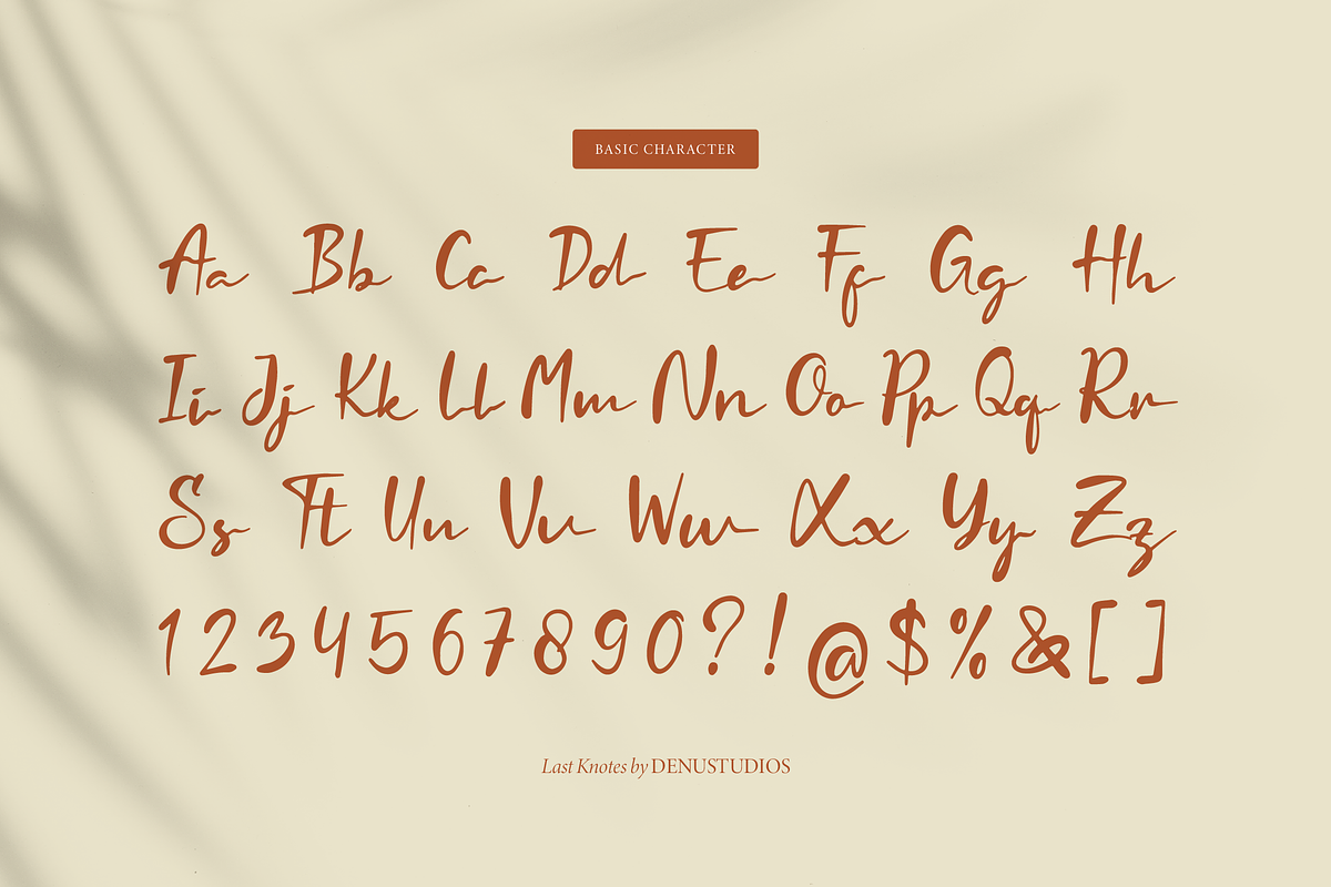 Last Knotes | Hand Drawn Script, a Script Font by Denustudios (Photo 14 of 15)