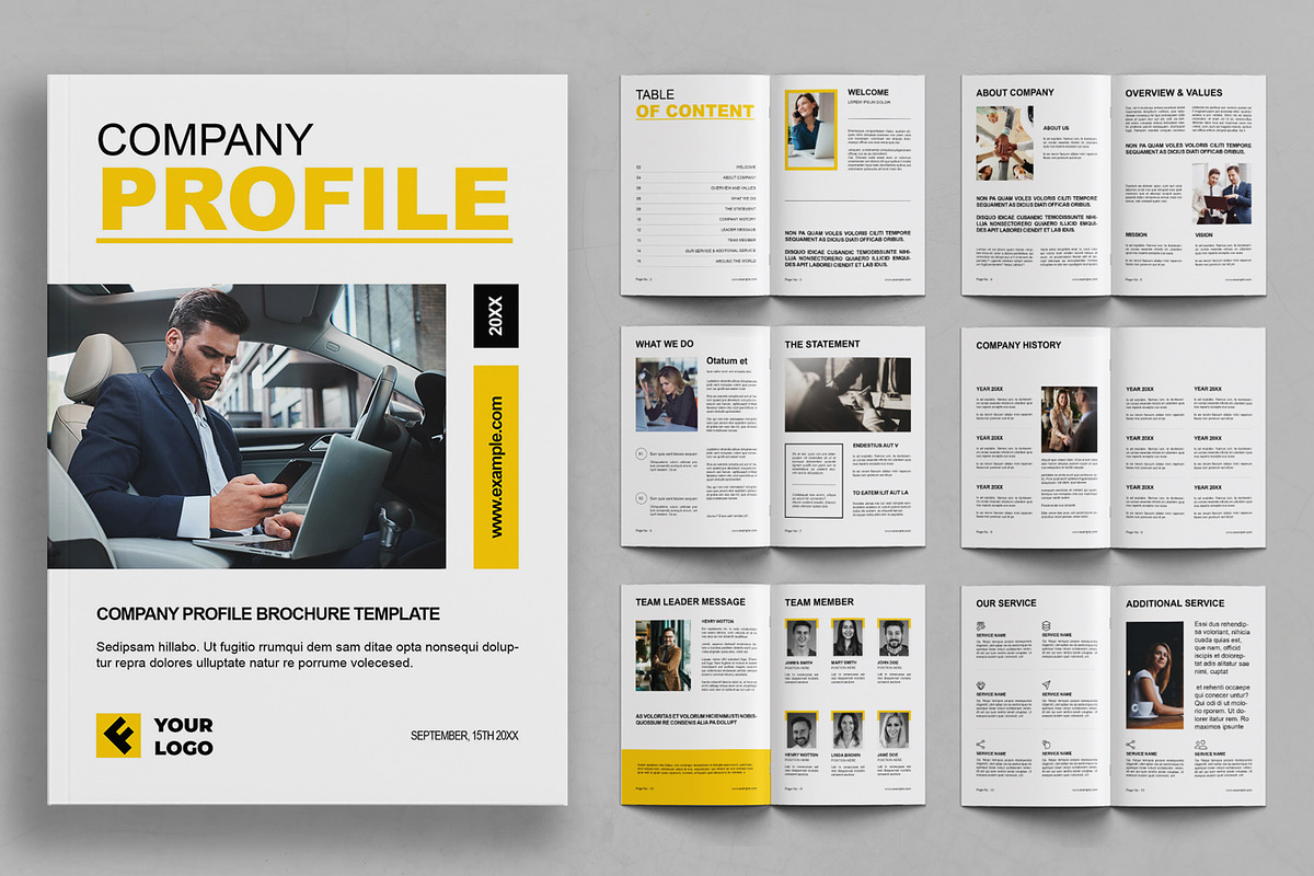 Company Profile Brochure Layout, a Brochure Template by ContestDesign (Photo 1 of 3)