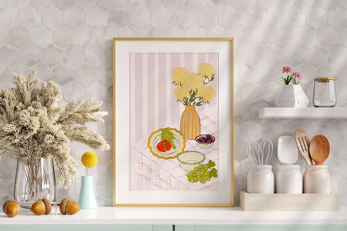 Tomato Club. Fall Harvest Wall Art, a Seasonal Illustration by Mio Buono (Photo 10 of 13)