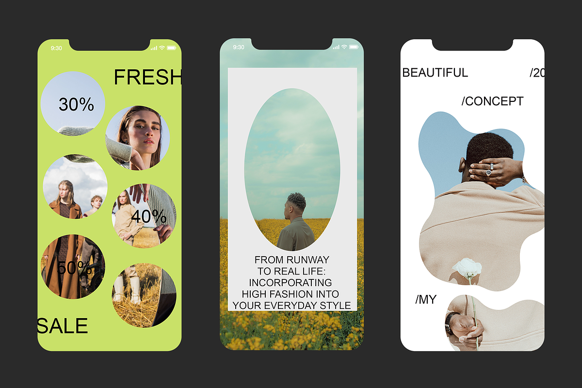 30 Mask templates for Instagram, a Social Media Template by Kristina&Co (Photo 4 of 10)