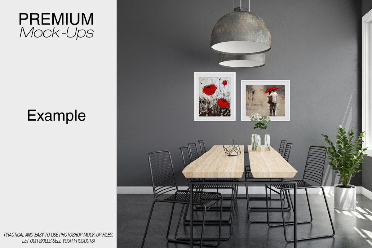 90 Custom Frames & Wallpaper Mockups, a Product Mockup by mock-ups