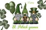 St Patrick gnomes clipart png, an Illustration by KupalinaArt (Thumbnail 1 of 5)