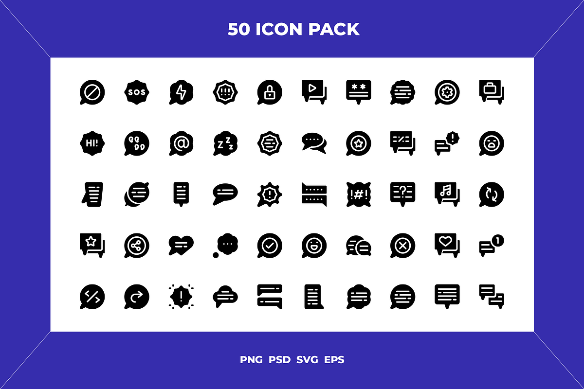 Speech bubbles icons, an Outline Icon by Wencory (Photo 1 of 2)