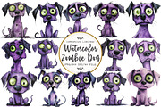 Zombie Dog Clipart, an Illustration by OK Design (Thumbnail 1 of 5)