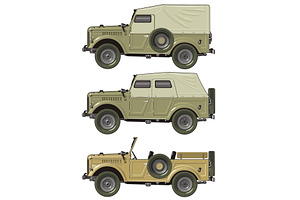 retro jeep set