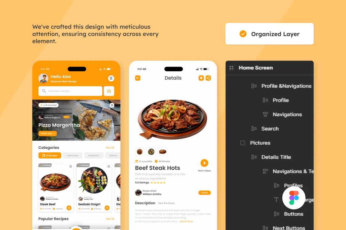 Resepku - Foods Recipe Mobile App, an App Template by trabaskriya (Photo 2 of 5)