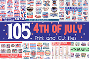 105 4th of July print and cut files, a Pattern Graphic by Etcify (Thumbnail 1 of 6)