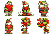 Quirky Valentine Santa Clipart, an Illustration by Craft Nest (Thumbnail 8 of 8)