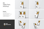 DL Table Tent Mockup, an Advertising Mockup by Rizky Audymas (Thumbnail 1 of 9)