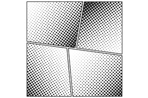 Cartoon comic backgrounds set, an Illustration by 32pixels