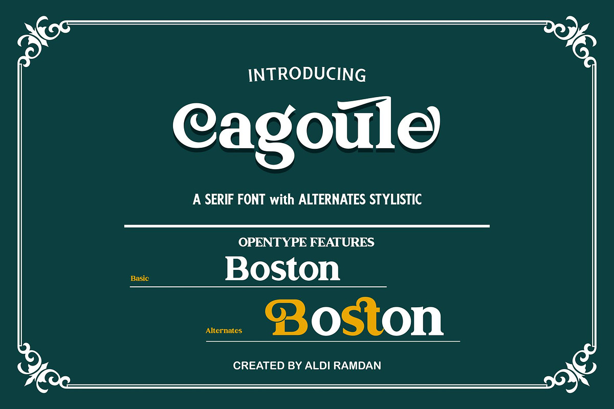 Cagoule Modern/Vintage Display Font, a Font by Aldiwangsadipa (Photo 2 of 7)