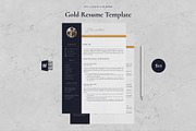 Resume Template 4 Page - Gold, a Resume Template by Aprilea (Thumbnail 1 of 6)