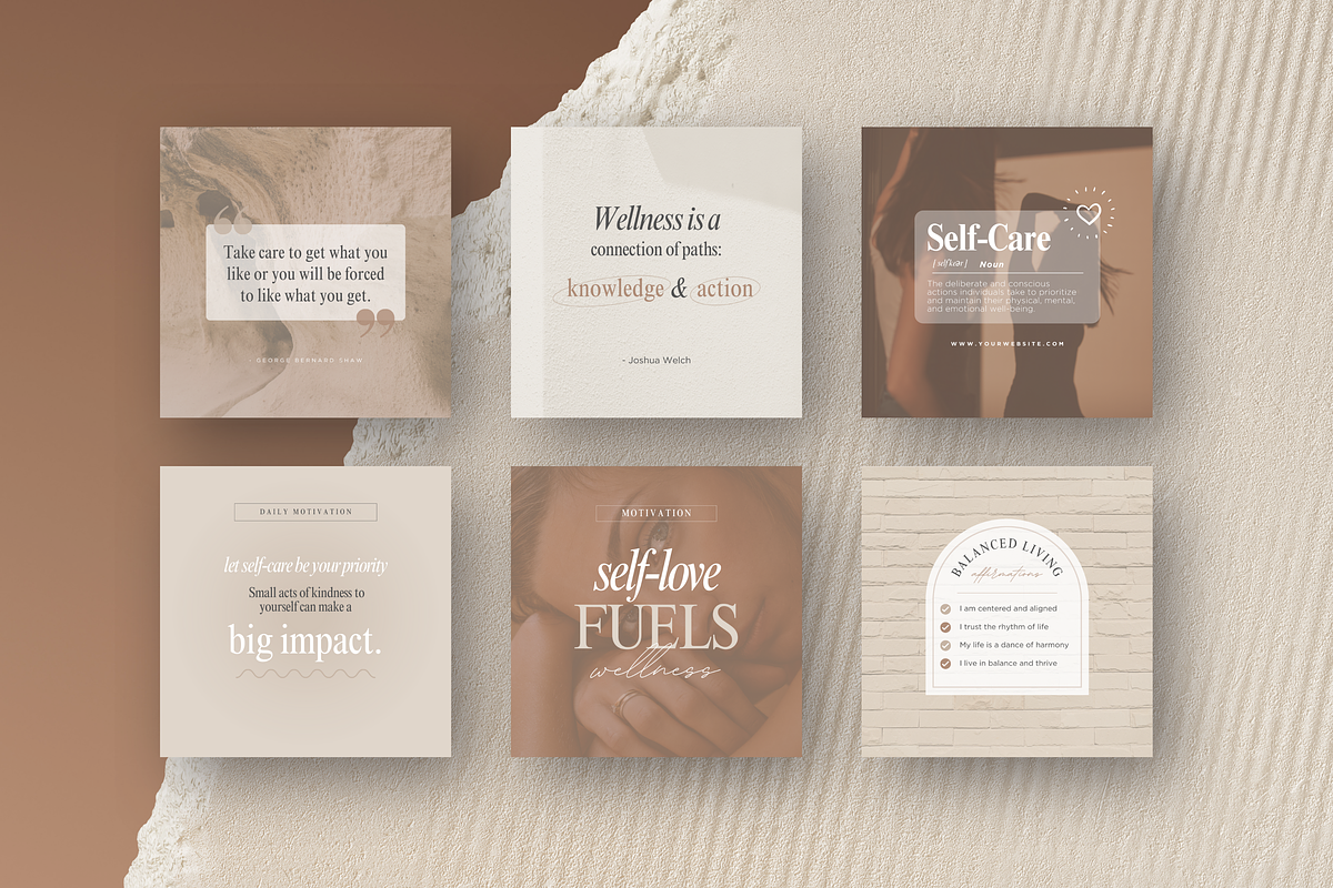 Wellness Quote Instagram Templates, a Social Media Template by DigiPax (Photo 5 of 11)