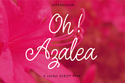 Oh Azalea Script Font, a Script Font by theinkaffair (Thumbnail 1 of 6)