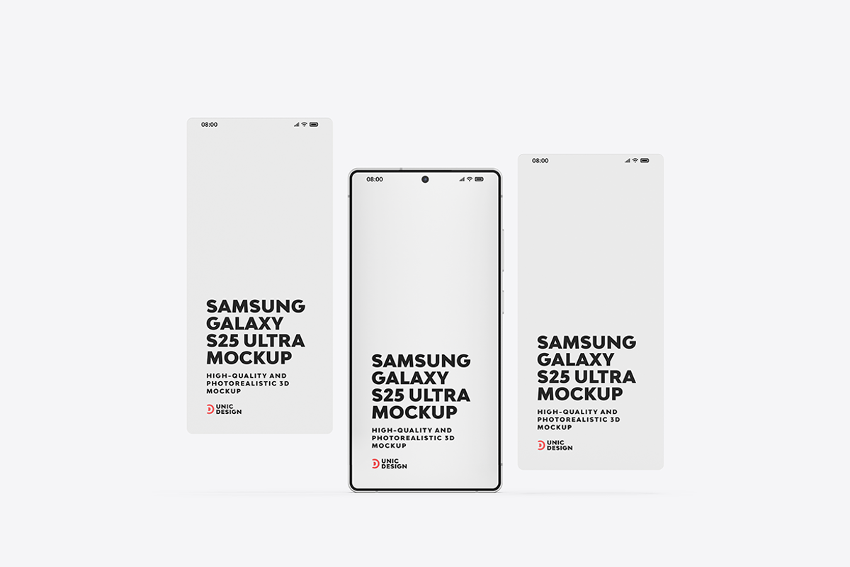 Samsung Galaxy S25 Ultra Mockup, an Android Mockup by UnicDesign (Photo 33 of 35)