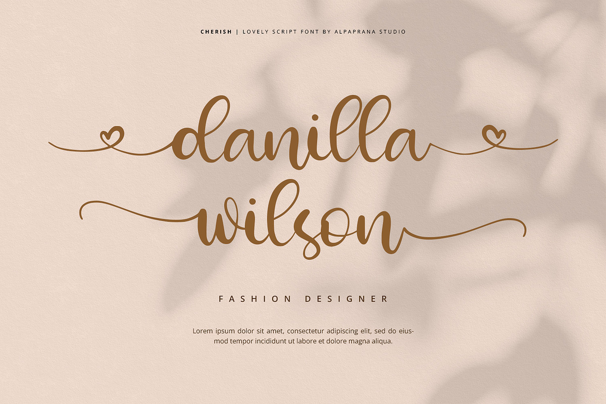 Cherish - Script Font, a Script Font by Alpaprana (Photo 4 of 13)